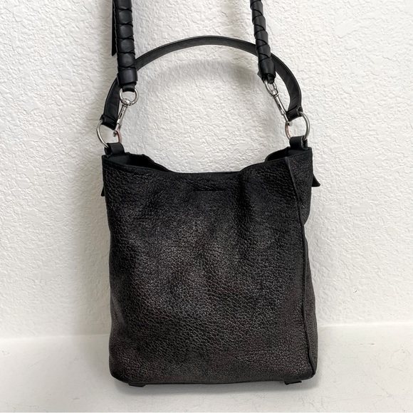 All Saints VOLTAIRE NORTH/SOUTH LEATHER TOTE in GUNMETAL Shoulder/Crossbody Bag - Picture 3 of 12